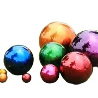 Red Blue Golden Colors Large Hollow Steel Sphere Stainless Steel Hollow Ball  Garden Gazing Metal Steel Hollow Balls