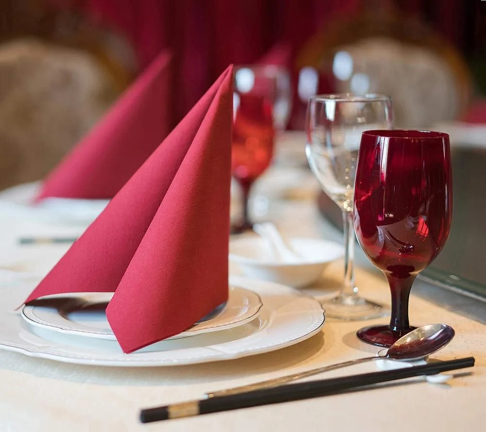 Decorative Large Custom Printed Airlaid Paper Dinner Napkins