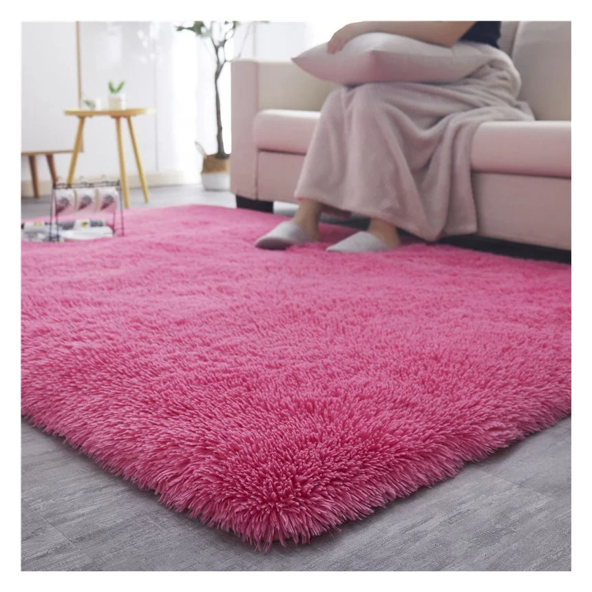 Милый круглый детский ворсистый ковер