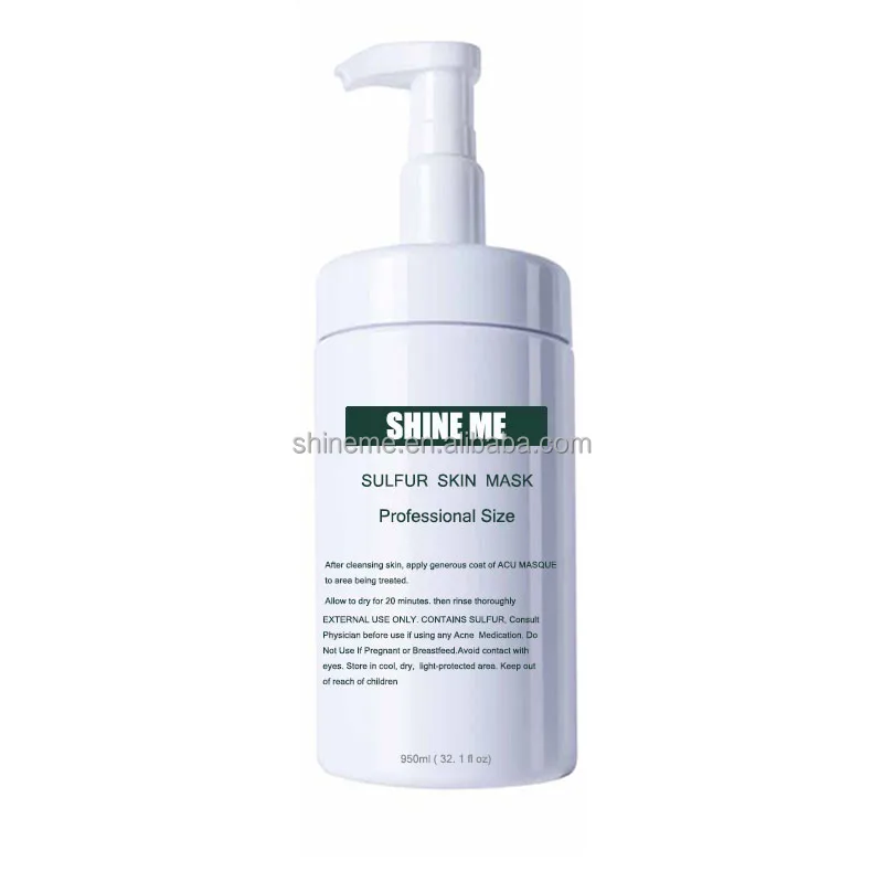 OEM Private Label 1000ml Salon Size Oily And Scar Skin Reduce Redness Anti Acne Sulfur Skin Masque
