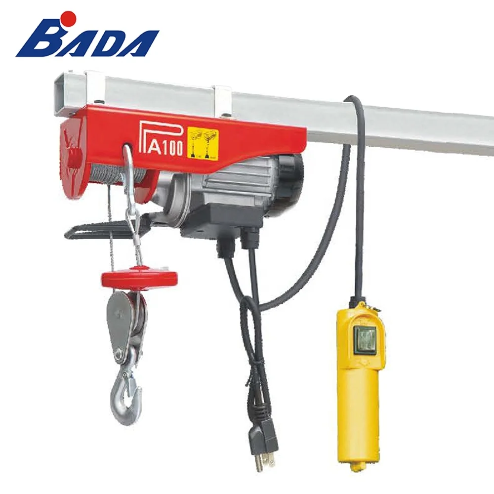 PA100B 110/220lb Capacity  Lifting Wire Rope Mini-Electric Hoist