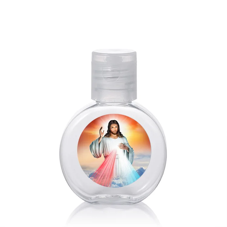 Empty Custom 30ml 60ml 100ml Gold Cross Design 2 Ounce Holy Water Bottles with Screw cap