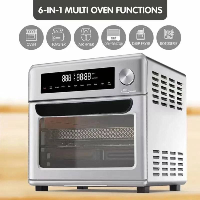 digital touchscreen air fryer toaster oven smart hot air circulation convection CE/ CB/ Rohs/ GS /LFGB/ ETL/ REACH