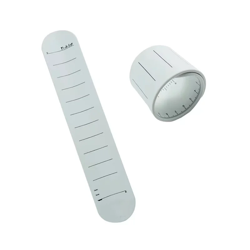 Stationery School Supplies Writable Ruler Silicone Slap Bracelet