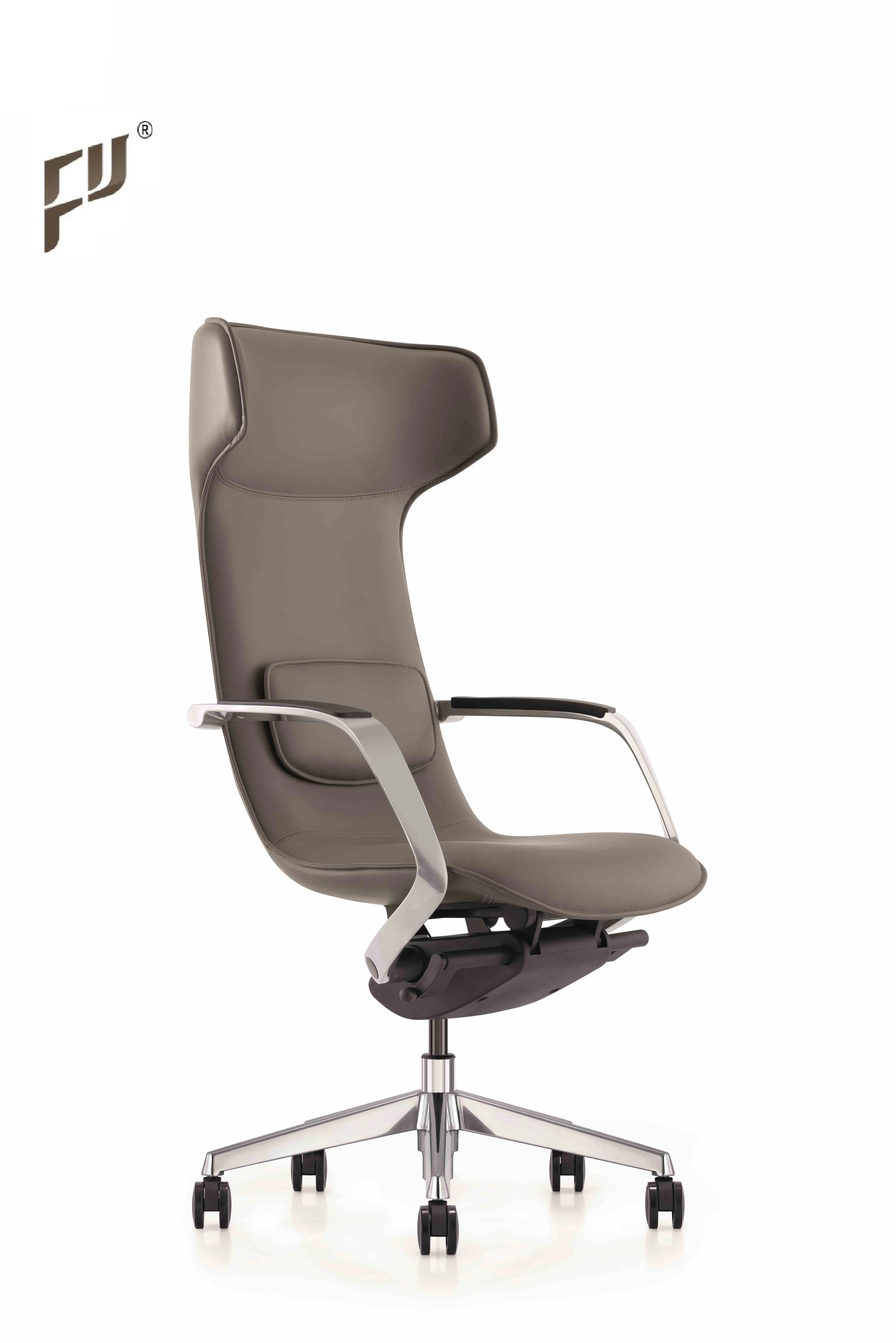 FURICCO High Class Italian Cow Leather Modern Swivel Hotel Reception Dining Chair