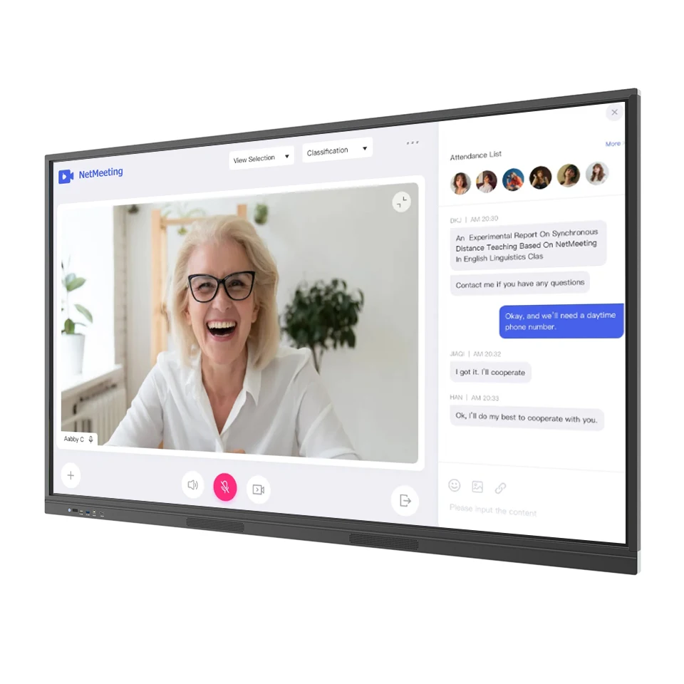 100/85/75/65Inch 4K Resolution Interactive Board All-In-One LCD Touch Screen Monitor Smart Whiteboard for Enhanced Collaboration