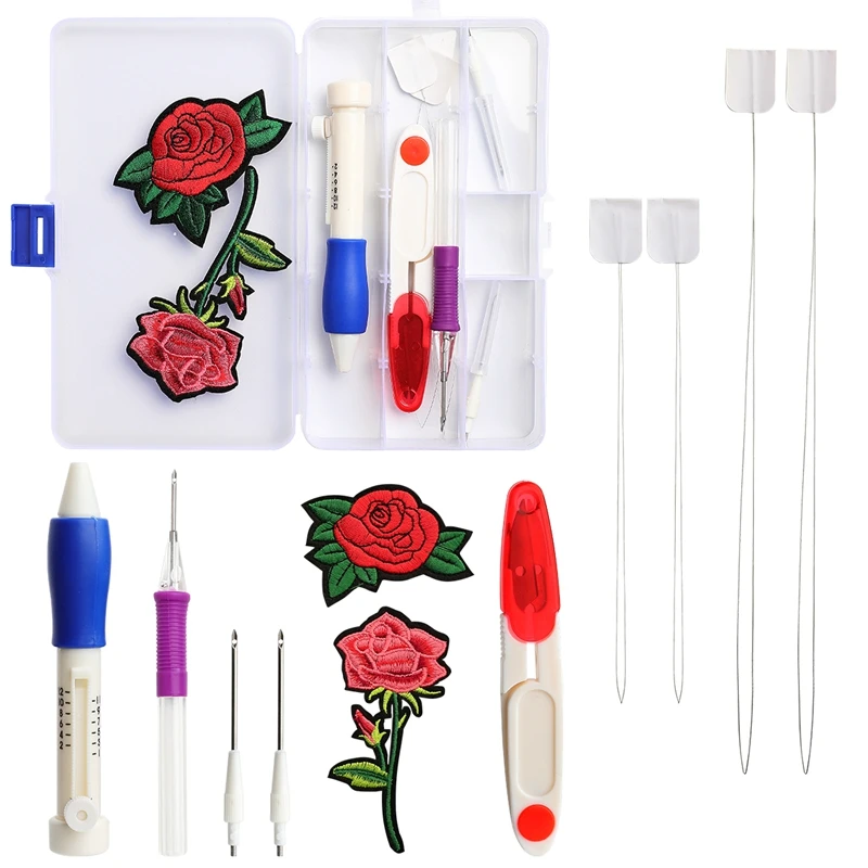  Hot sale in Amazon Poke pin embroidery kit AC140 Punch Needle Kits thread circle cloth