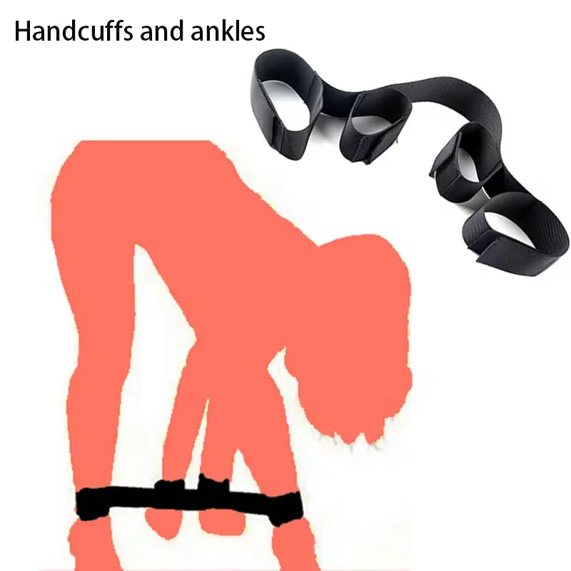 Sex Bondage Wrist Cuffs Sex Toys for Women with Adjustable Leg Straps Handcuffs for Couple Beginner SM Game Play