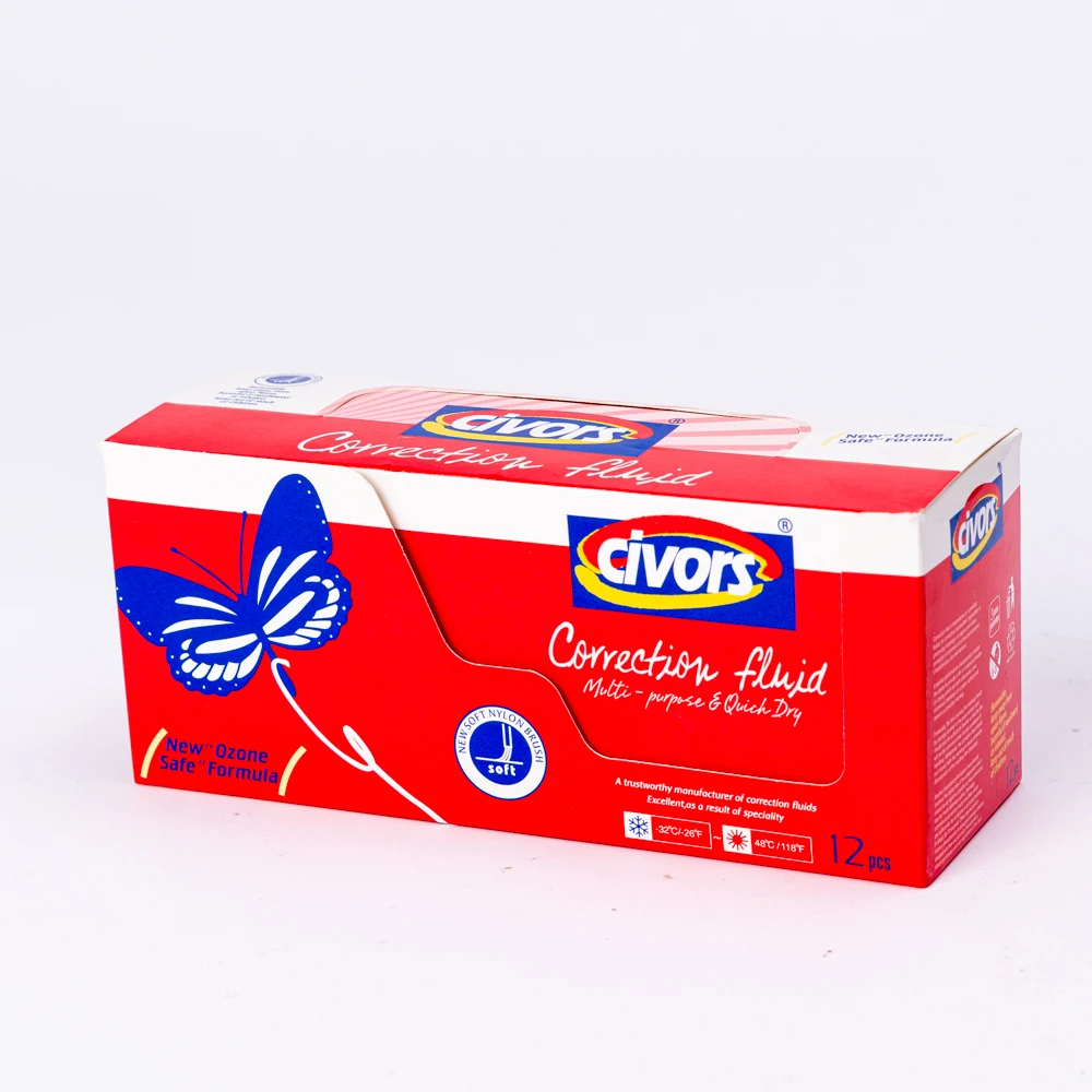 Metal Head Error Correction Pen Student Error Correction Pen Cute Square Bottle Quick Drying White Error Correction Pen