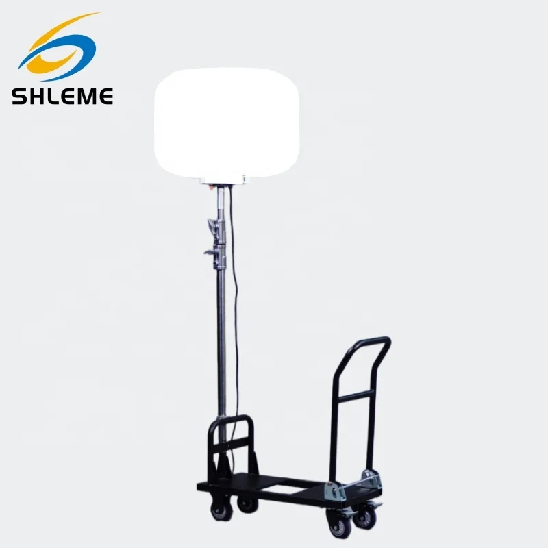 Tiny Trolley Inflatable Lighting Tower 320W Balloon Light for Construction