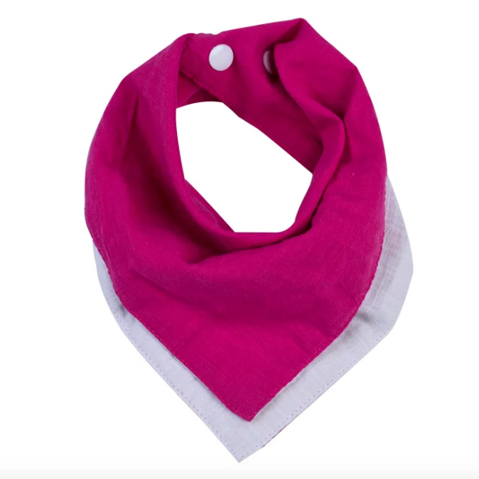 
Luxuriously Soft 100% Organic Cotton Muslin Multi-use Reversible Dribble Bib 