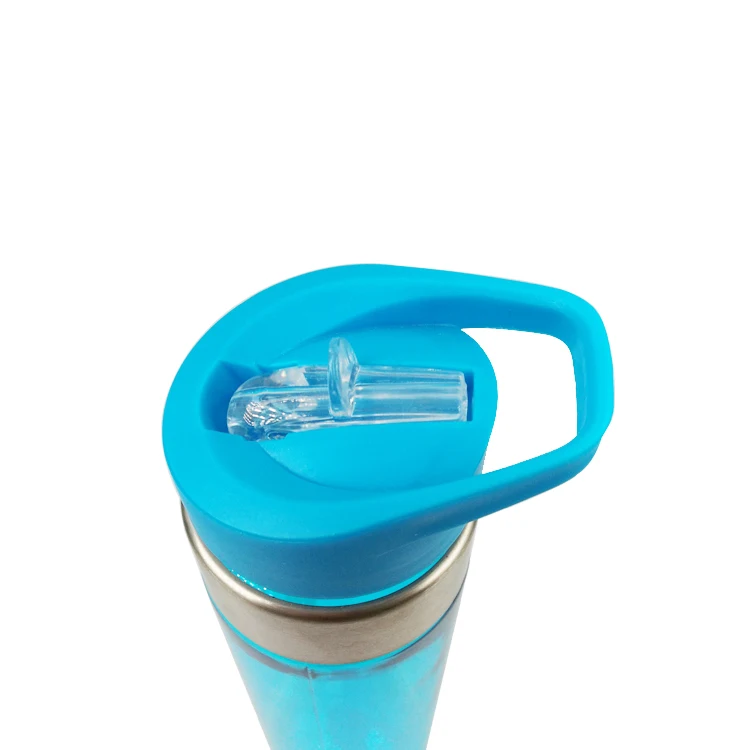 
BPA Free Flip top Straw Bottle, Custom Logo Tritan Sport Drinking Water Bottle 650ml 