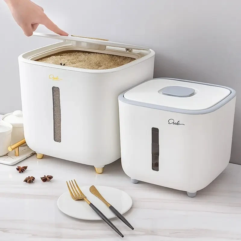 Insect Proof Moisture Proof Rice Box Grain Sealed Jar Kitchen Container  Storage Kitchen Container Storage Box with Lid