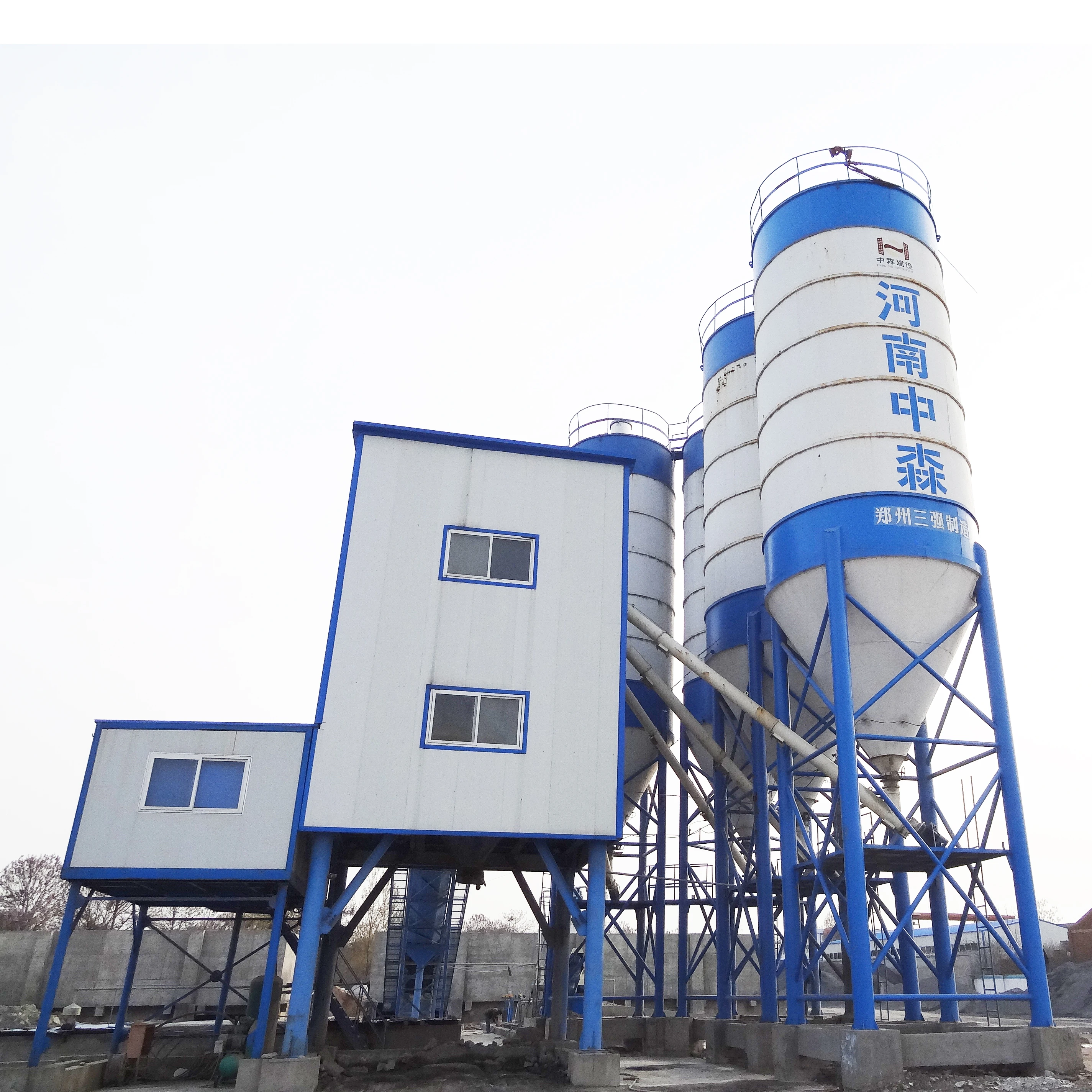 Portable  Fully Automatic HZS180 Concrete Batching Plant