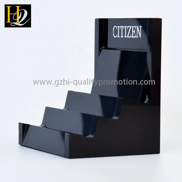 HI-Quality Black Acrylic Business Card Display Name Card Holder Stand Desktop