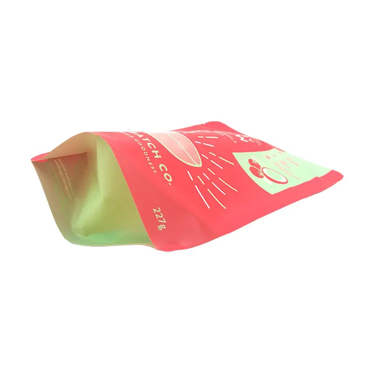 Custom mylar coconut cranberry stand up pouch resealable plastic cashew bag