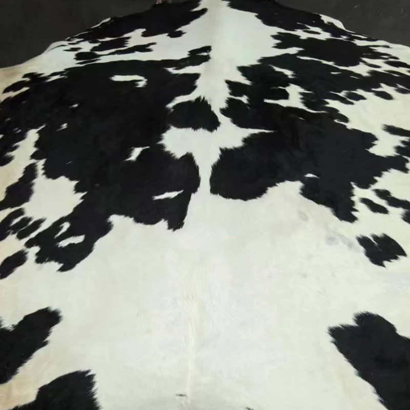 B 100% whole flower cow skin real cow skin black and white carpet used to make furniture sofa belt uggage shoes fabric
