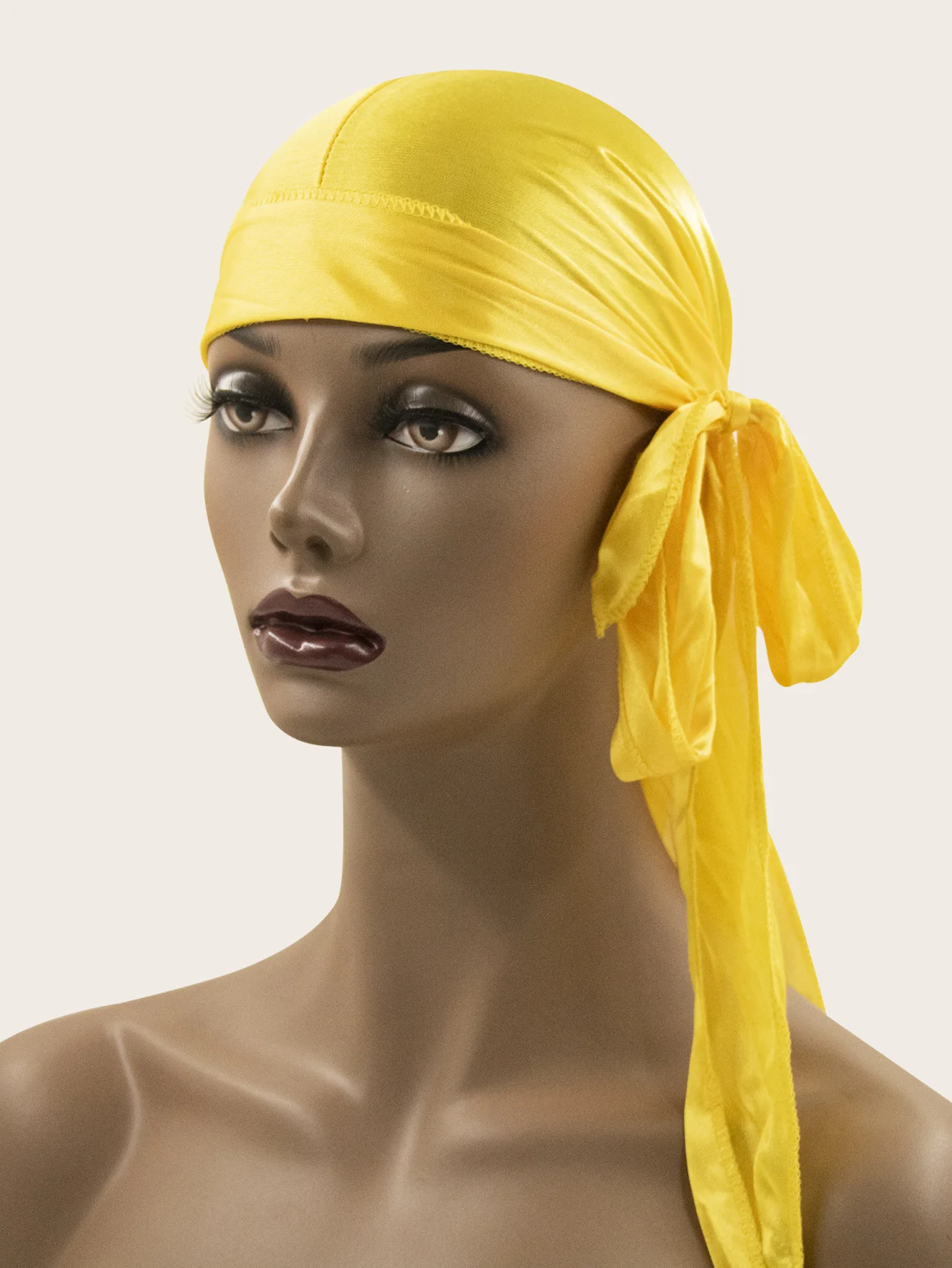 Factory Direct Sales In Europe And America Hot Models For Men And Women Silk Long Tail Turban Hat Pirate Hat