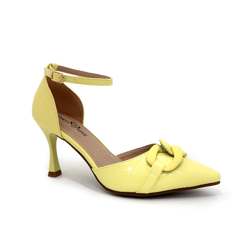 2021 new arrival designer ladies buckle strap pumps women thin heels chaussures femmes heels for women