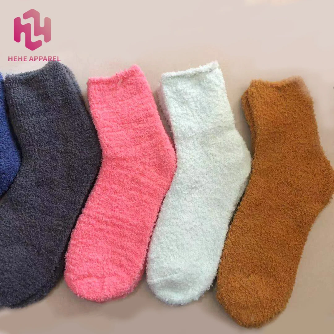 Зимние носки из кораллового флиса для женщин, теплые плюшевые носки, носки для сна, оптовая продажа