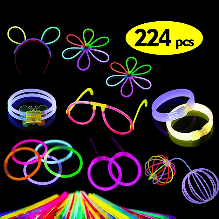 224 100 50 knicklichter leuchtstabe armreifen Glowstick вечерние Deko lichter neonstab leuchtstab
