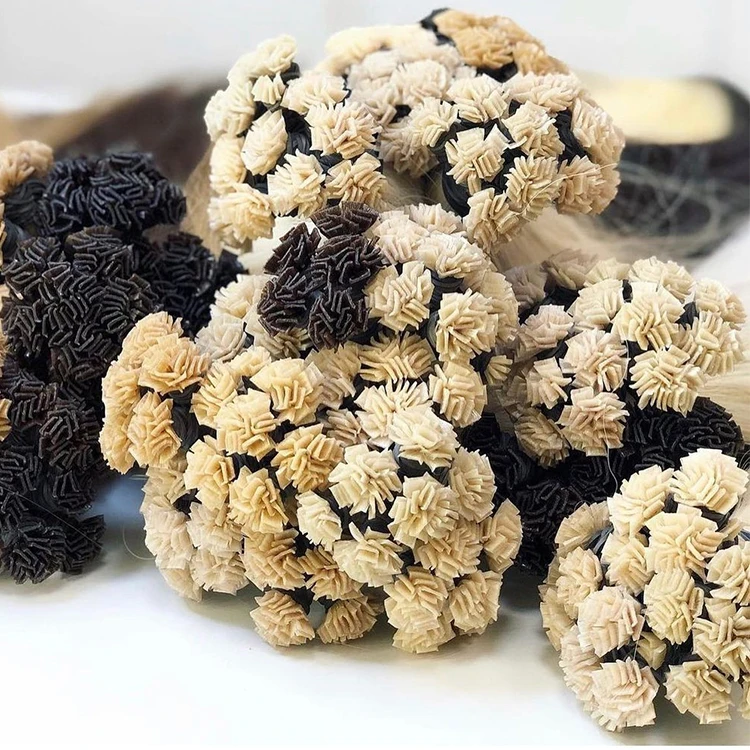 Unprocessed Keratin Flat Tip Hair Extensions Double Drawn 100% Russian K Tips Human Hair Extension flat tip