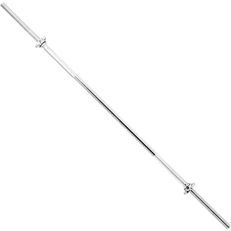 60 Inch Threaded Chrome Barbell Bar, 1 Inch Barbell