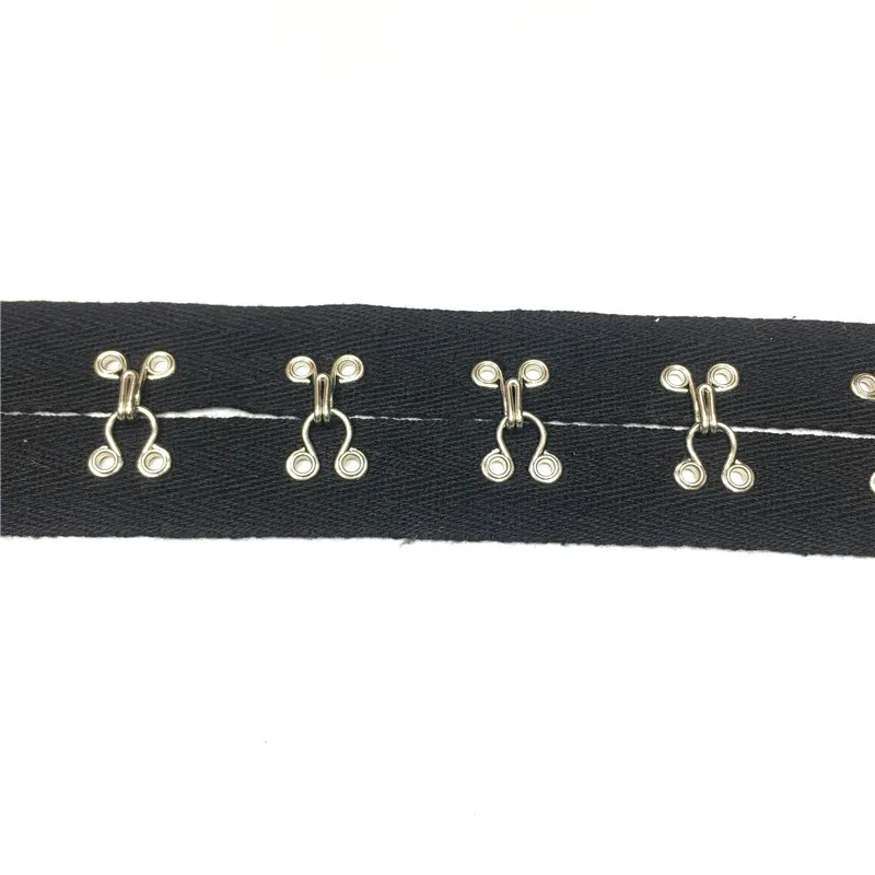 eyelet tape snap fastener tape metal popper tape for garment clothes trimmings