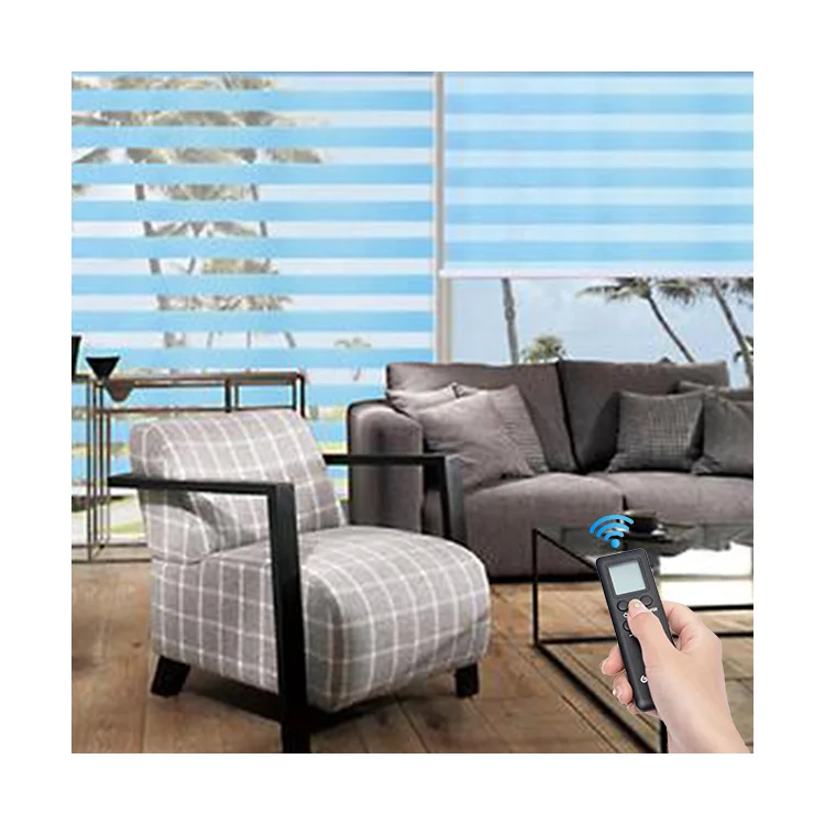 Tuya Smart Wifi Zigbee Electric Manual Window Zebra Blind Zebra Roller Blind Cover
