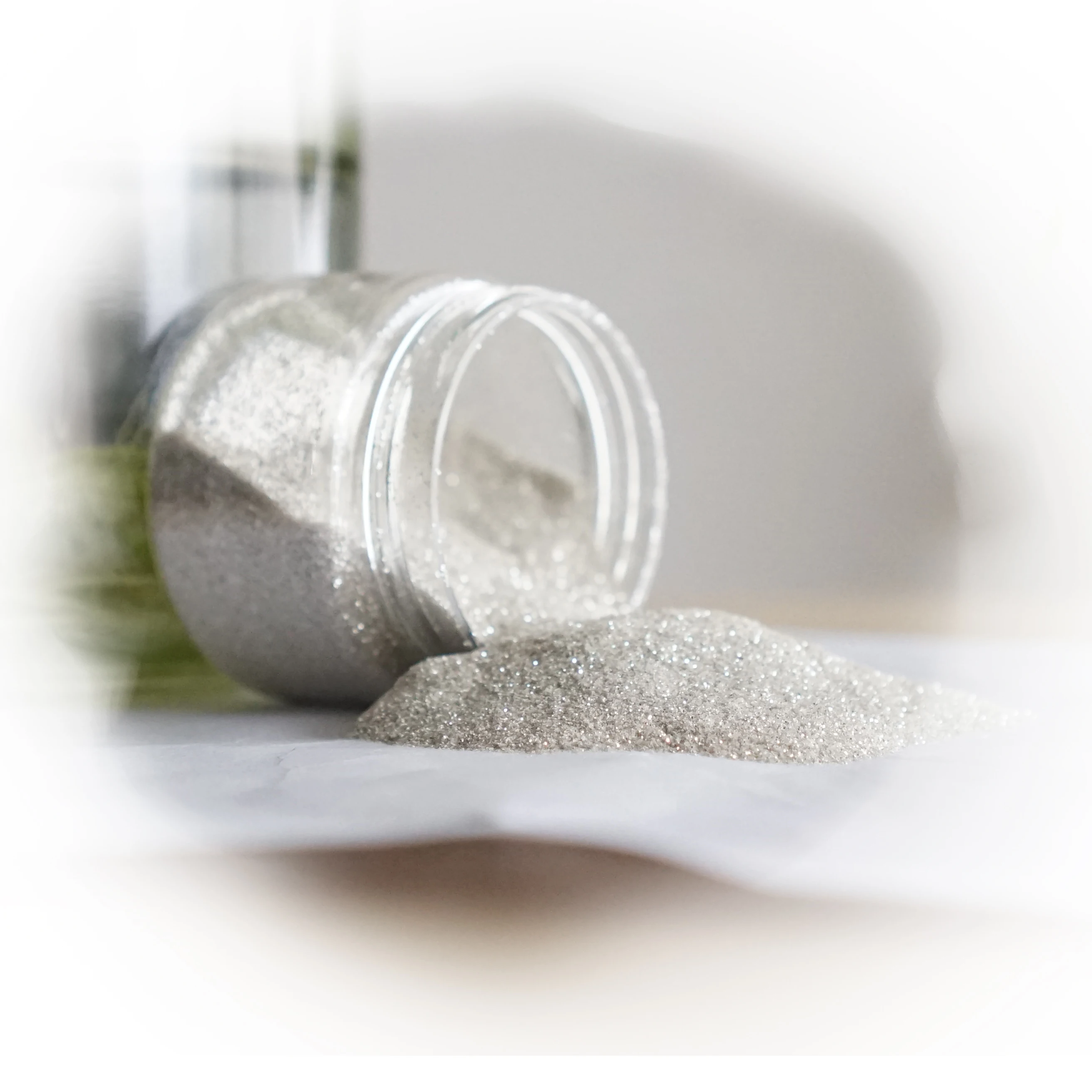 Bulk Wholesale PET Eco-friendly Fine Chunky Pure Silver Glitter Powder in Shaker For Craft Decorations Nail Art