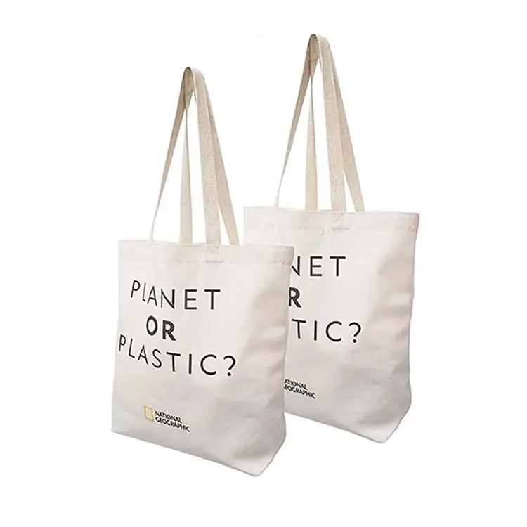 Factory supply printed reusable newly design canvas tote bag eco friendly custom size organic cotton bag