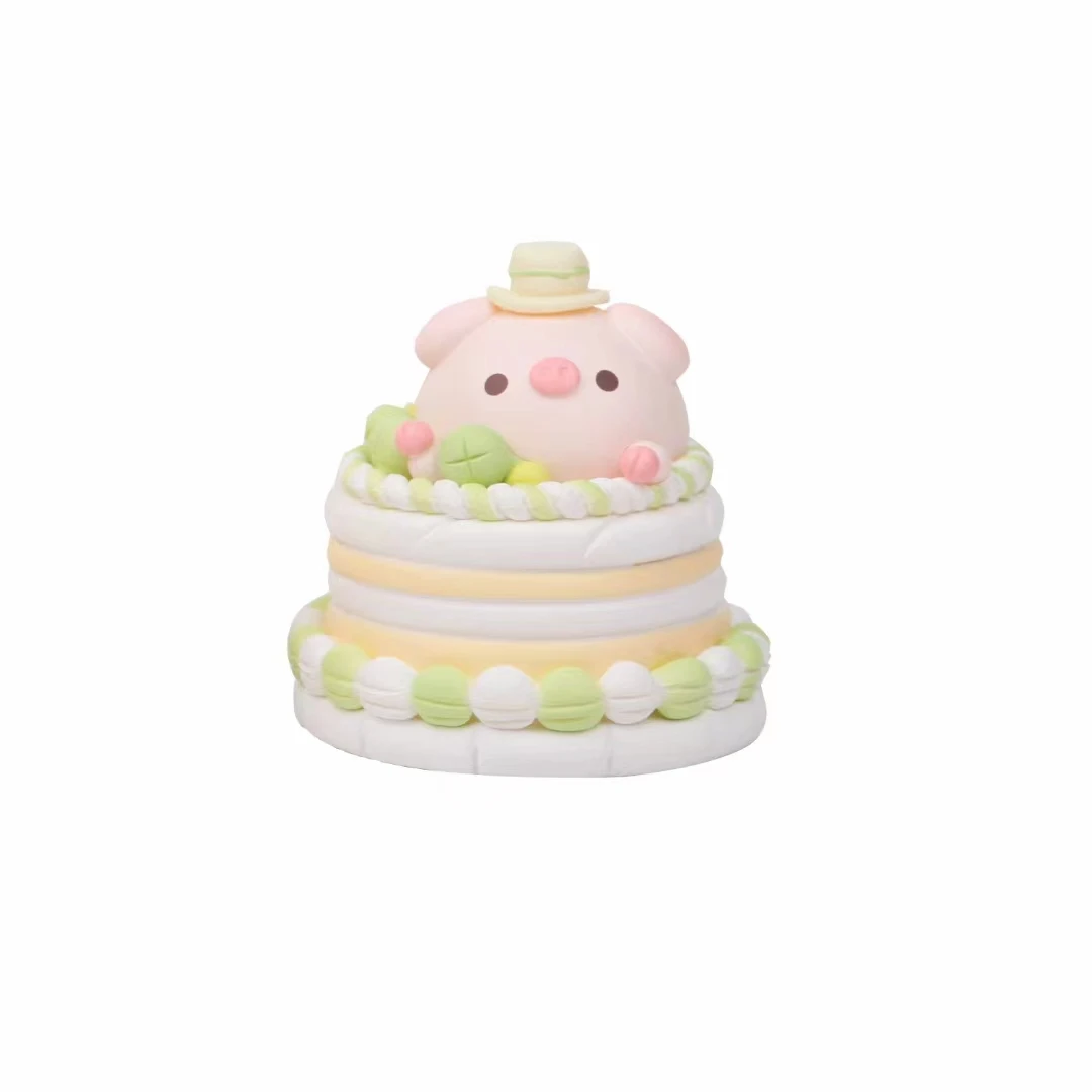 New design cute cartoon ornament figure Piggy Cake topper Blind Box