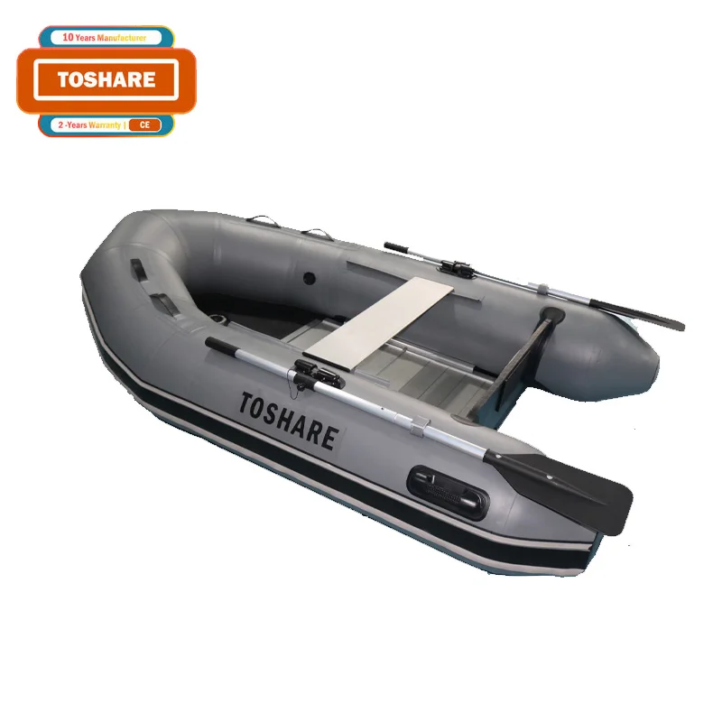 Toshare Outdoor PVC Inflatable Sport Speed Fishing Boat Stylish Rowing Boats OEM ODM fishing inflatable boat China for Sale