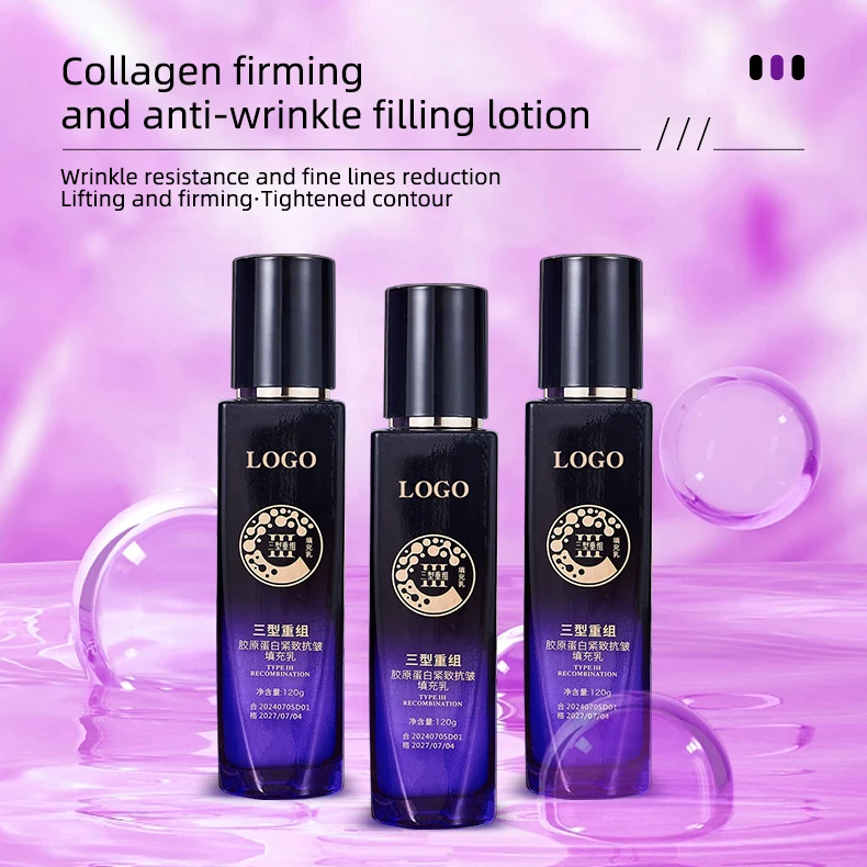 Dlyern Type III Anti-Aging Facial Emulsion Recombinant Collagen Protein Infused Skin Care Lotion Firming Revitalizing