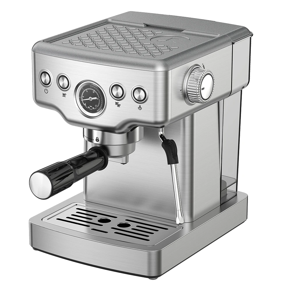 High-End Fully Automatic Electric Espresso Coffee Machine 20 Bar Pump Pressure Stainless Steel Housing EU Household Hotels Car