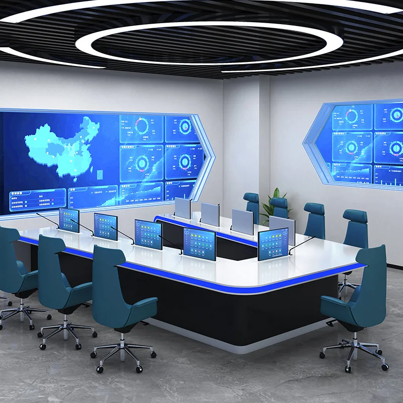 Modern Luxury Office Conference Table Office Furniture Wood 10 Person U Shape Meeting Table
