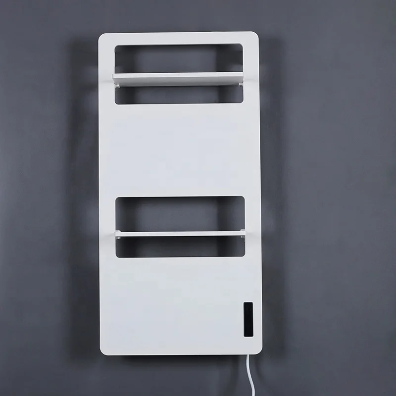 Aluminum Bathroom White Black Wall Mounted Electric Towel Radiator Towel Dryer Heated Towel Warmer Rack