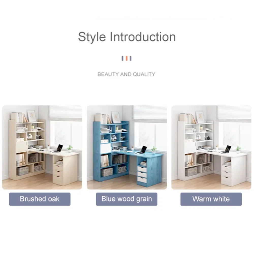 Private Label Pragmatic Computer Desk With Storage Shelves Study Table