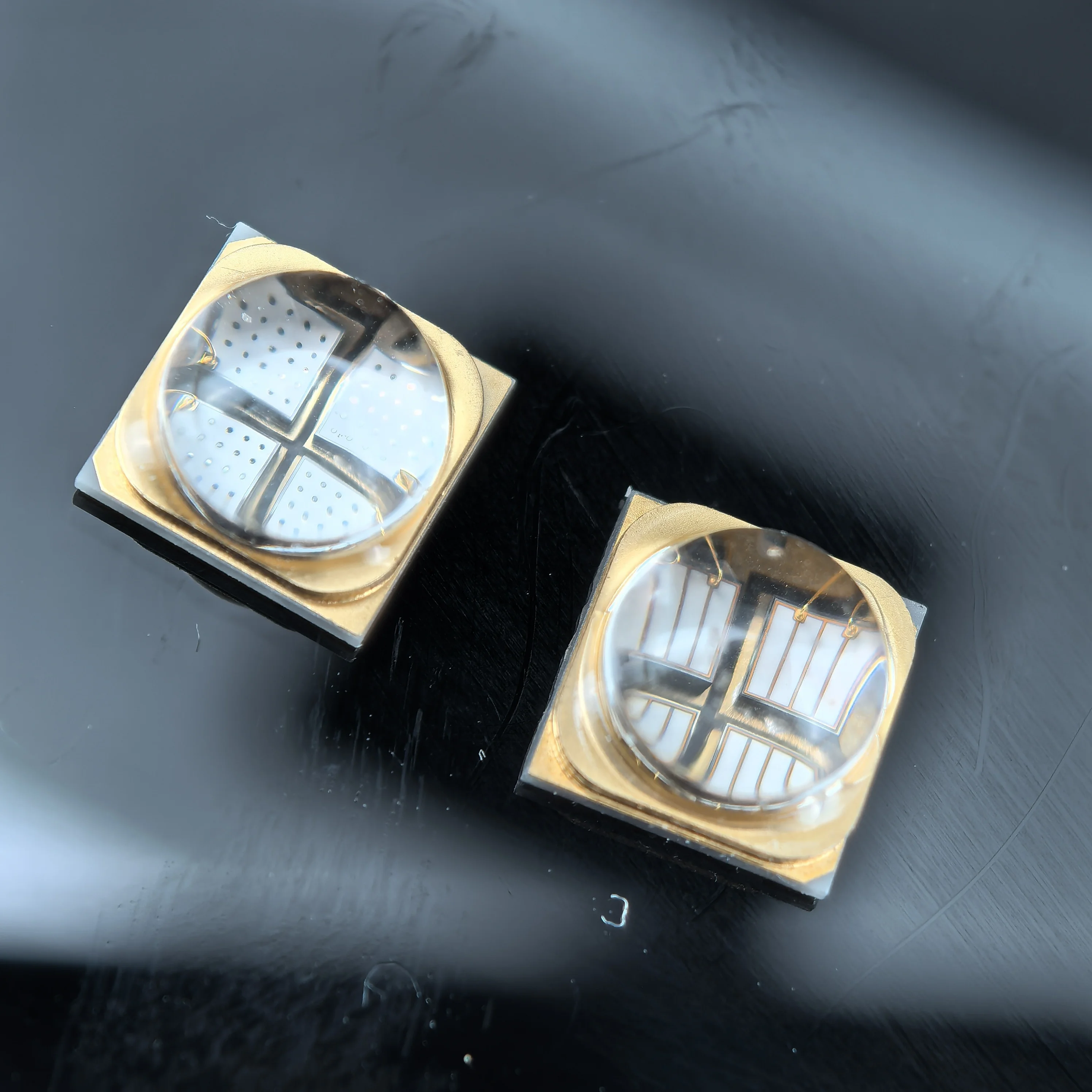 High power curing lamp 6565 SMD LED chip 12W 6V 365nm  370nm 380nm 4 chips UVA365nm  ceramic bracket super strong curing effect