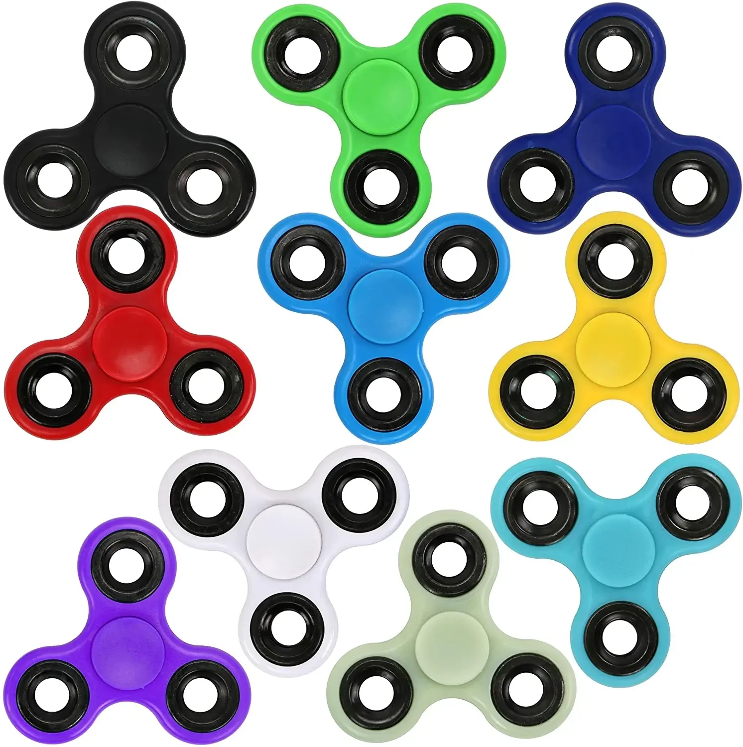 ABS Fidget Spinner EDC Для аутизма ADHD антистресс три-Спиннер высокого качества для взрослых детей забавные игрушки