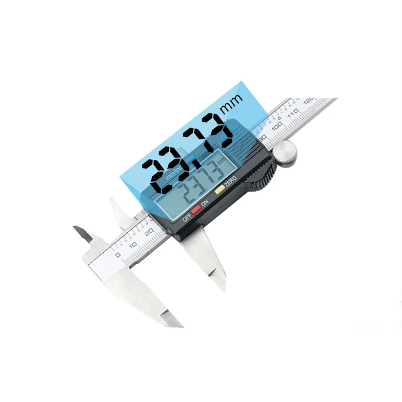 Stainless Steel Digital Display Caliper 150mm Fraction / MM / Inch High Precision Stainless Steel LCD Vernier Caliper