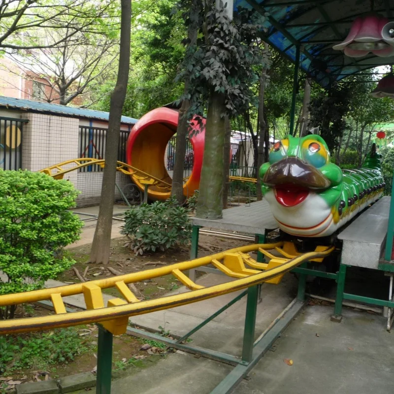 Carnival Rides Kids Small Fruit Worm Roller Coaster,  Amusement Park Mini Roller Coaster for Sale