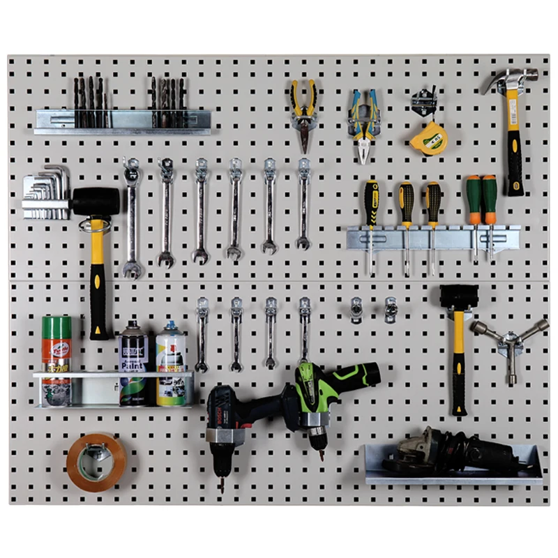 Multiple Sizes Multifunction Display Racks Pegboard Perforated Panels Wholesale Pegboard Tool Display Shelf
