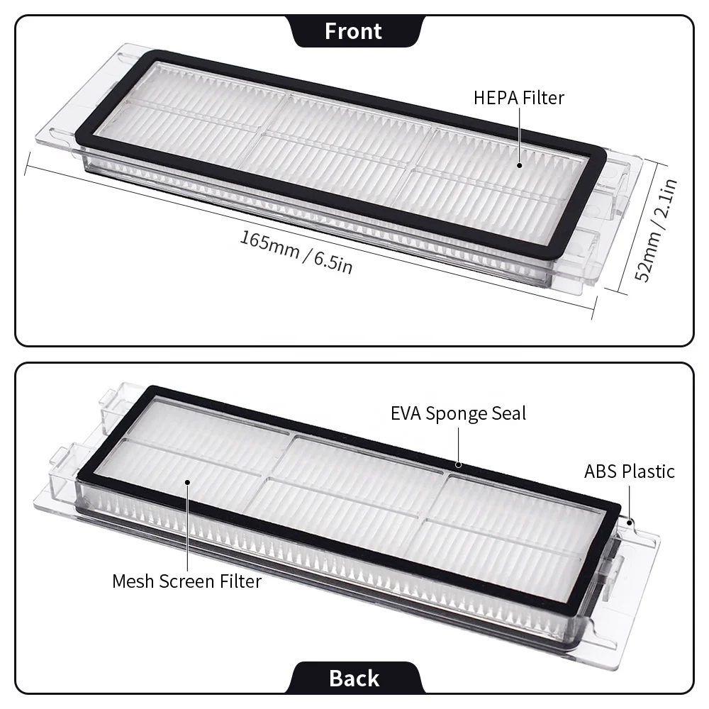 HEPA Filter Main Side Brush for Xiaomi Mijia Mi 1/1S Roborock S50 S55 S6 MAXV Pure S4 E4 E35 E25 E2 Vacuum Cleaner Parts