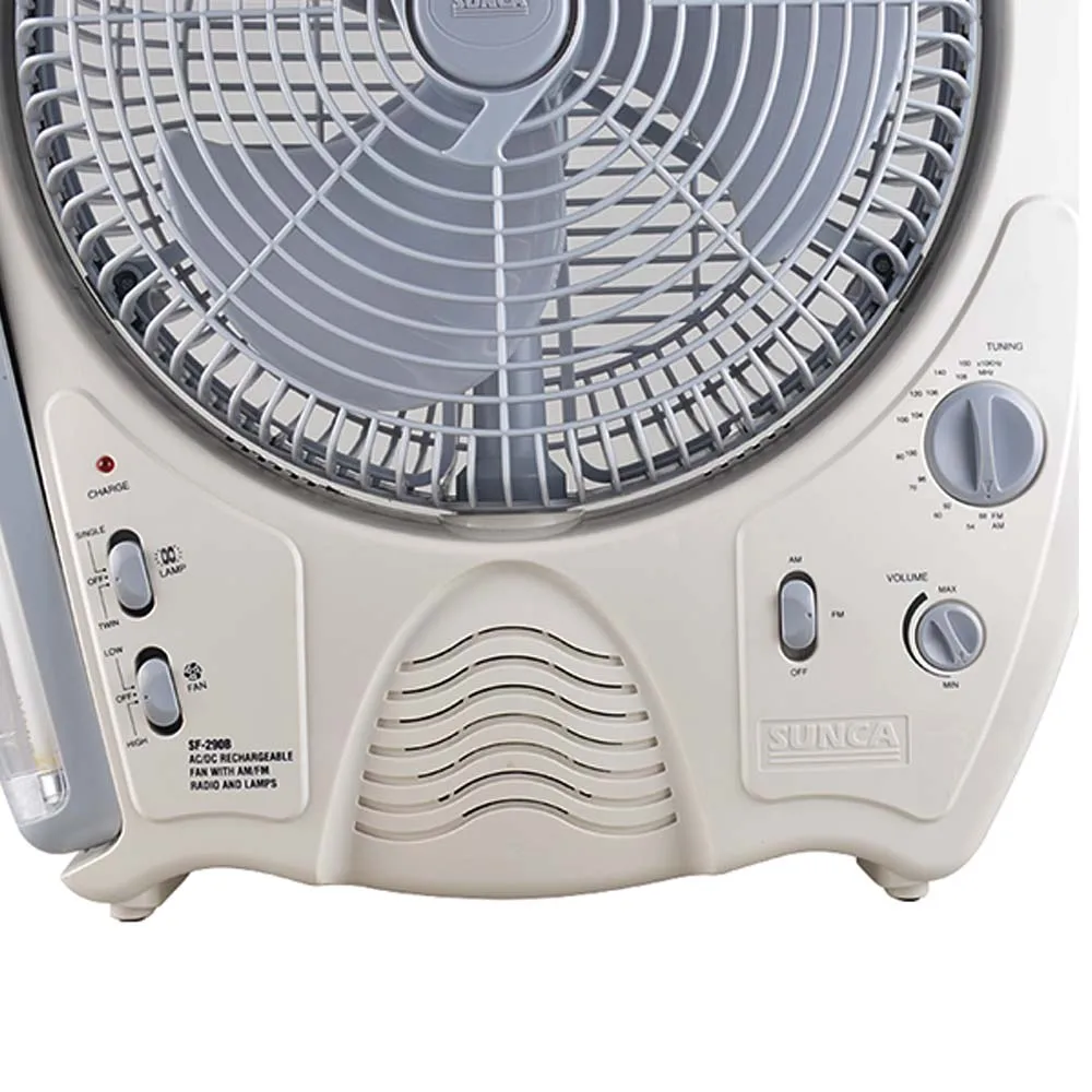 SUNCA   tthe latest Portable  High quality plastic rechargeable fan with light mute desk fan indoor outdoor are available