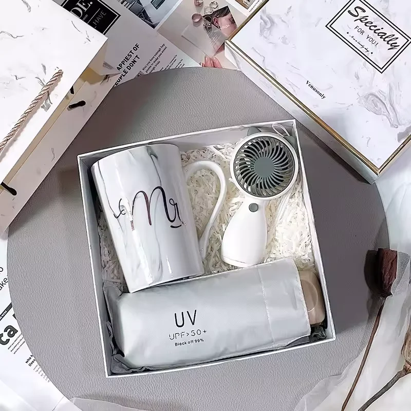 customized wedding mug gift set logo gold ceramic coffee mugs corporate gift for guests