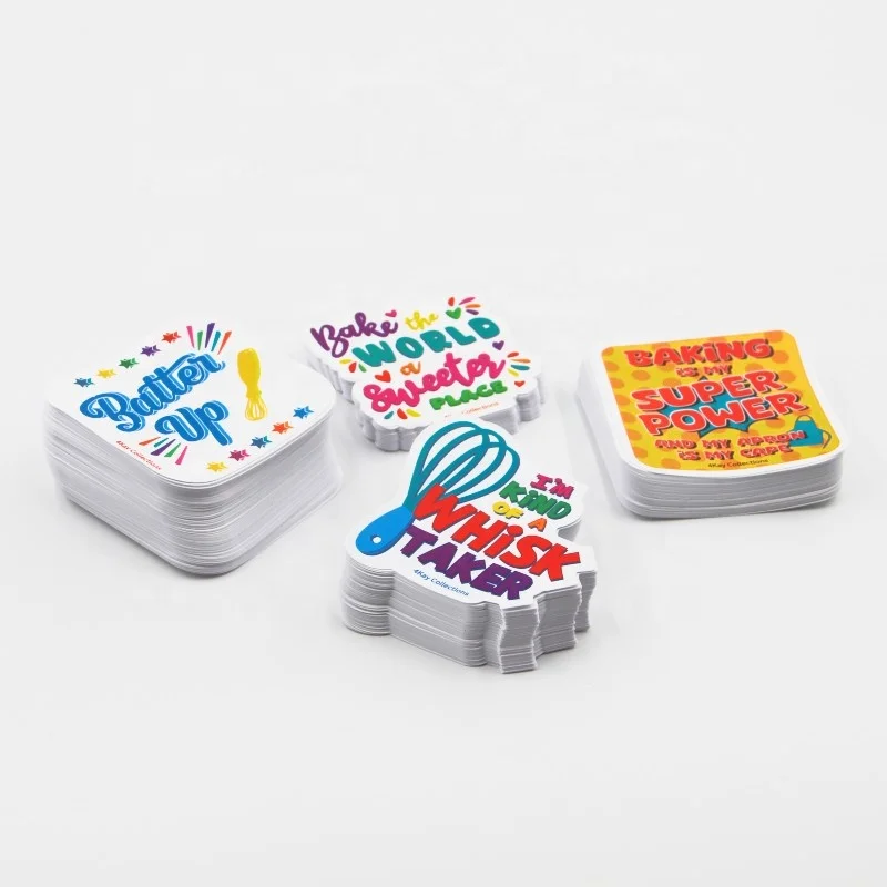 Custom Die Cut Sticker Gloss Vinyl Cartoon Packaging with Waterproof Printing Logo for Shipping Labels in Coffee Industry