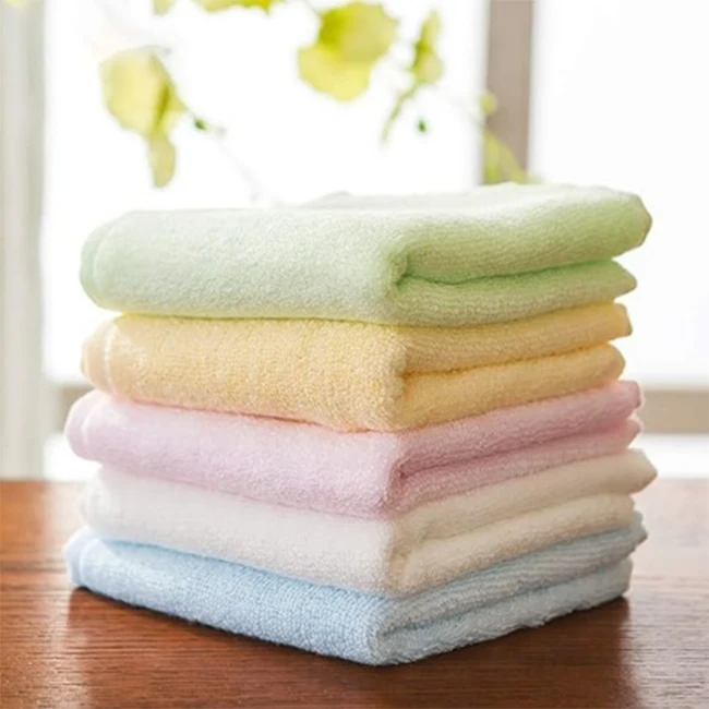 Organic Cotton Bamboo Washcloth Towel Set Quick-Dry Rectangle Sports Pattern for Hotel Bathroom Use Knitted Technique