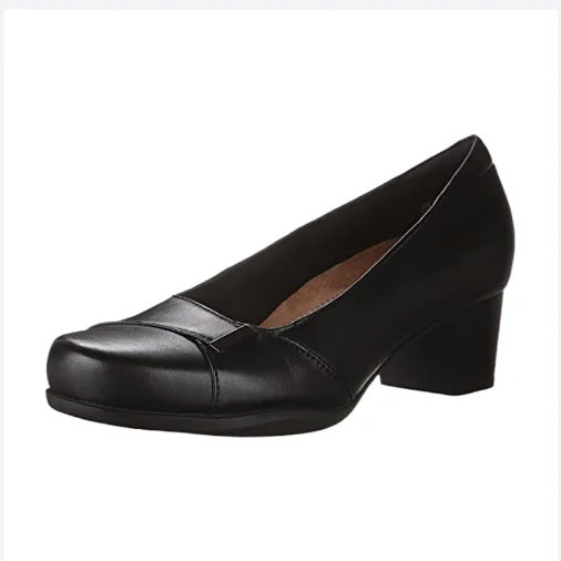 Amazon Hot Sales Nice Lady Shoes Heels New Design Slip on PU Leather Women Dress Women Leather Shoes