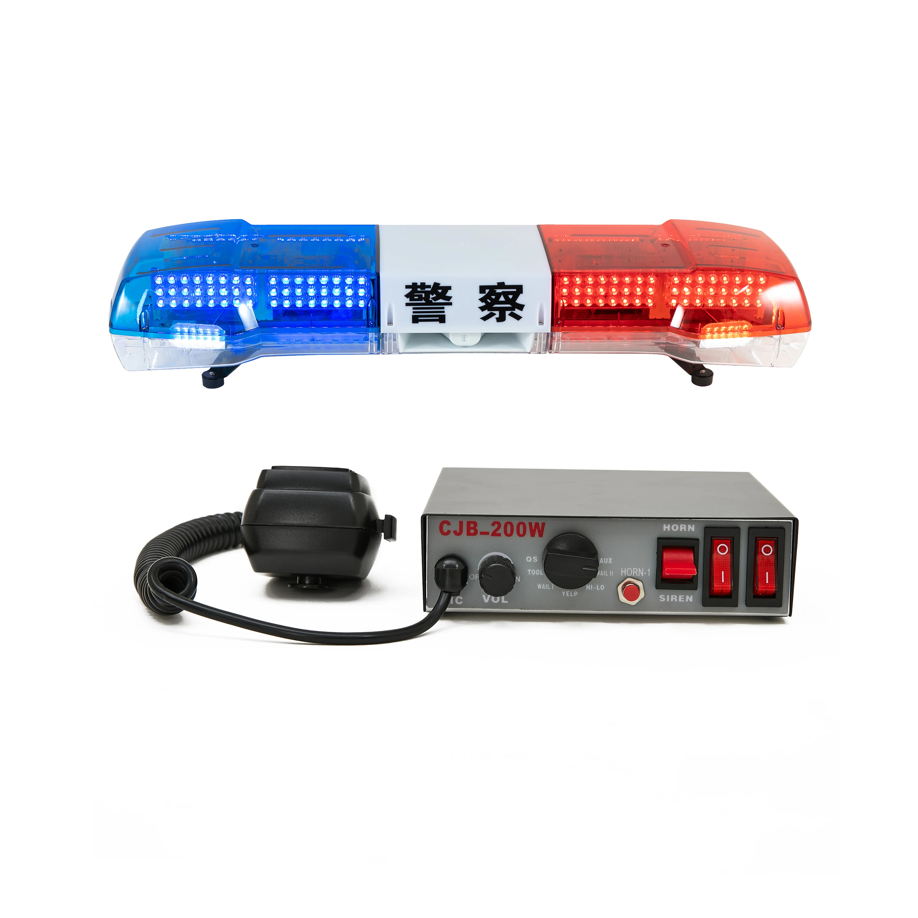 Wholesale Custom Logo Siren Speaker Emergency Blue And Red warning light bar controle sirene